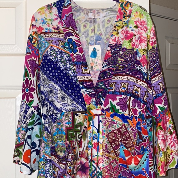 Johnny was patchwork midi dress - Picture 3 of 3